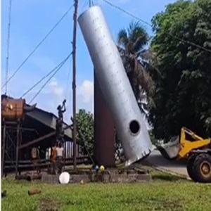 Cylinder Crushes this Guys Work Day...