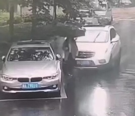 Stupid Female Driver Crashes into Girl.