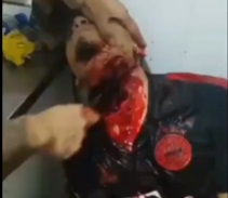 Dude Beheads him with a Filet Knife.....