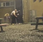 Migrant Ties to Abuse a Girl but White Giant Appears.