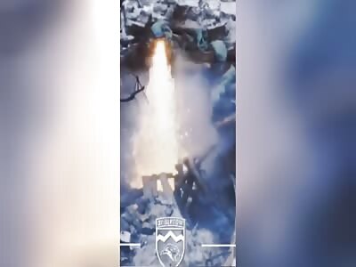 Russian position receives a visit from Ukrainian thermite drone