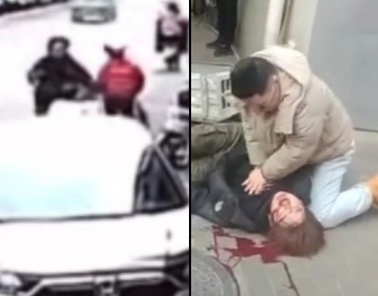 Chinese girl lost control of her moped and fatally crashed into a car 