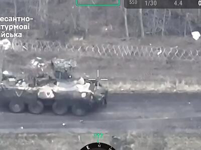 Failed Russian mechanized attack in Kursk.