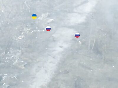 Close combat. Ukrainians shot Russians.