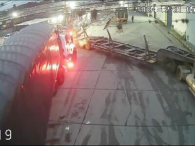 Man ends his life by sitting next to the tire of a truck 