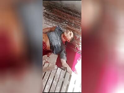 A 40 year old construction worker was found Stabbed to death .