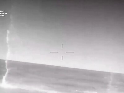 Historical footage: a surface drone shot down a Russian helicopter.