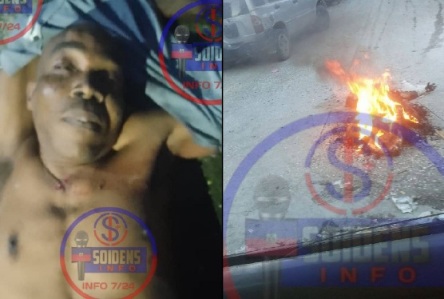 Haitian Thief killed and burned in middle of street 