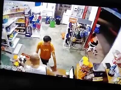 Dude shot dead in front of a commerical establishment