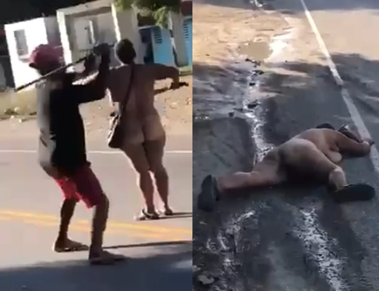 Mentally Disturbed Naked Woman In Dominican Republic 