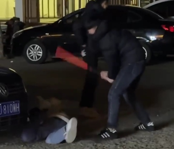 Argument between group of young people in china 