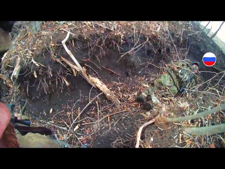 Russkies in Dugout Ambushed & Killed by Azov Guys