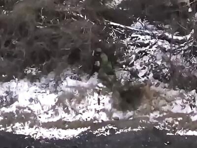 Sleeping Soldier is Hit by Explosive Drone