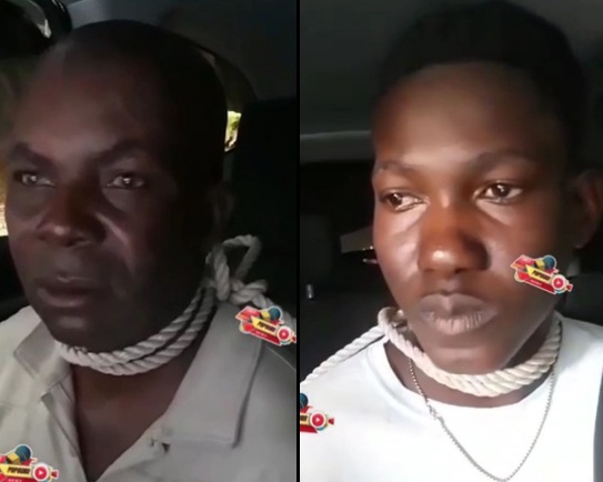 Two Haitian gangster captured and tortured in police patrol car 