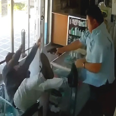 Moron Thief Tries To Rob Pharmacy And Gets What's Coming to Him (Clean Video) 