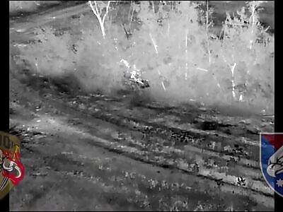 Massive bombing of Russians at night.