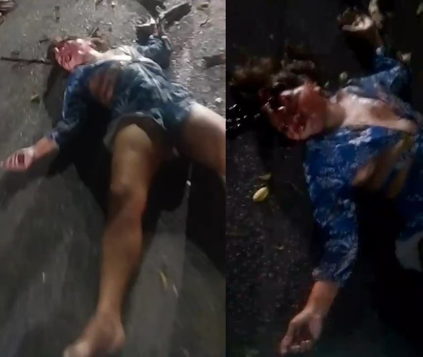 Bloody Crash Leaves People Sprawled.