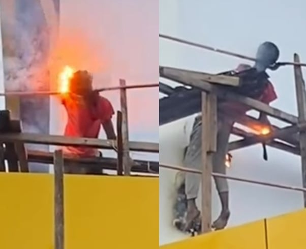 Man Electrocuted to Death While Painting Building in the Philippines