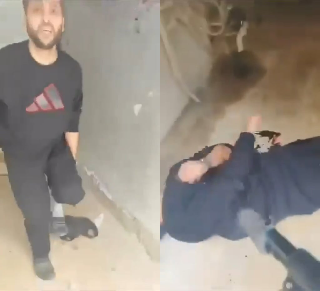 Execution by HTS Jihadists of a Young Civilian Man Begging Not To Be Killed