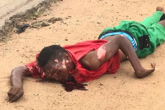 This video shows a person who was tragically hit by a trailer 