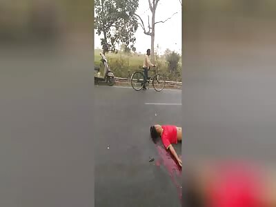 Boy with split head dying after being knocked off bicycle