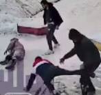 Drunk Mom and Son Beaten By Drunk Thugs 