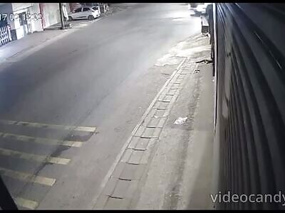 Damn : Biker's Leg Ripped Off On Impact With Truck