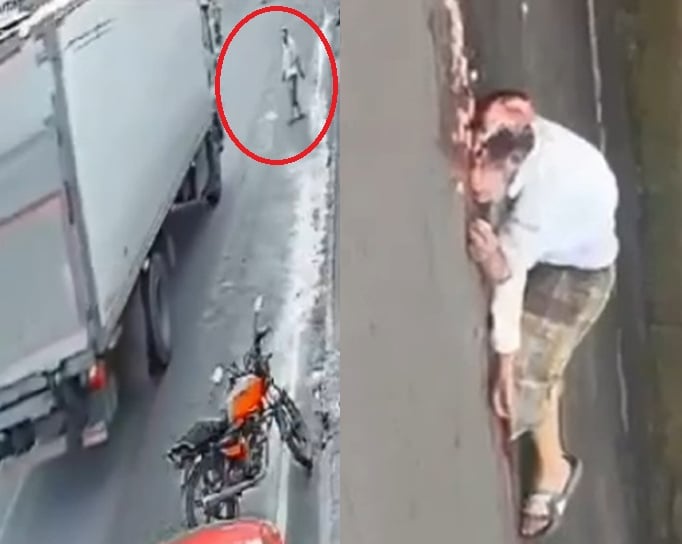 Depressed Man Throws Himself Under Truck To End It All Once {W/Aftermath}