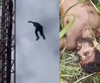 Suicidal Man Jumps From Huge Cell Tower