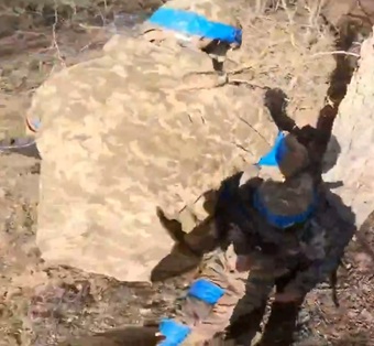 Ukrainian Troops Execute Their Own Comrade Rather than Continue to Carry Him to Assistance.