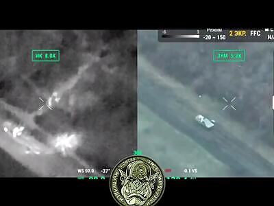 Precise ATGM hit on a Ukrainian pick up