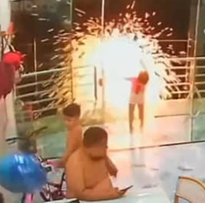 Kid Suffers electric Shock when Touching Railing (She Survives)