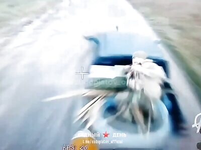 Defeat of a pickup truck with Ukrainian Armed Forces personnel.