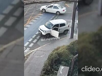 Little road rage fight.