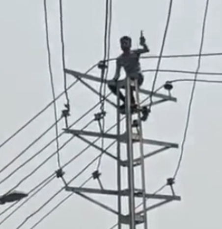 He Climbed On The Pole For A Reason.