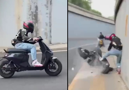 DEFINITELY HIS LAST MOTORCYCLE RIDE!!!!