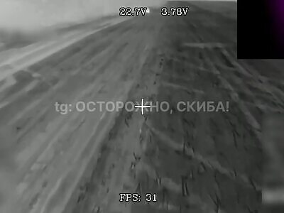 FPV drone into the landing compartment of the APC