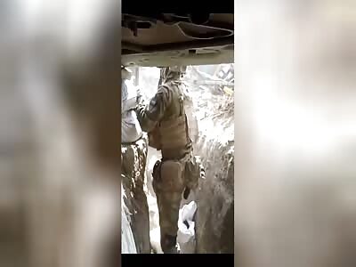 Ukrainian soldier took Russian artillery attack lightly.