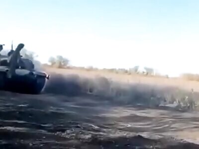 Russian Tank Retreating
