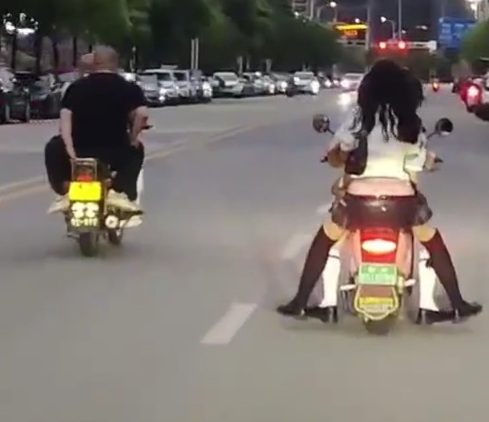 Speeding Motorcyclist crashed by stupid Chinese driver 