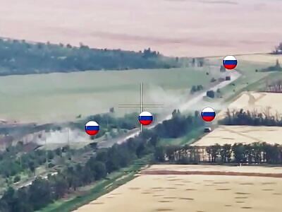 Huge Russian armored column was destroyed.