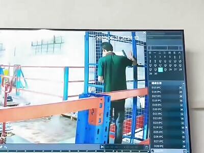 Phone-Distracted Chinese Man Plunges into Elevator Shaft