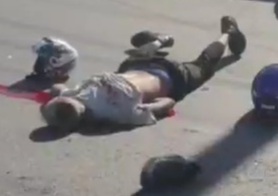 Motorcyclist crashed dead by speeding car 