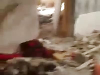 Bodies of dead ISIS from bombing