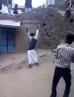 New Better Footage of the The young Man Being Executed By Machine Gum 