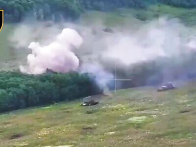 Tank and BTR-4 shoot Russians at point-blank range (with aftermath) 