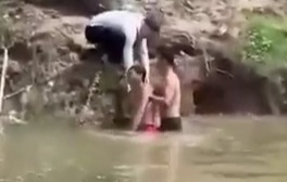 Young boy nearly drowned in river, saved by a good samaritan 