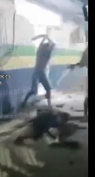 (different angles) man lynched and burned alive for raping and killing