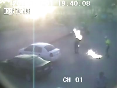 Man poured gasoline on self and set himself on fire