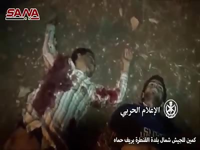 ambush of the Syrian Arab Army on couriers terrorists north of the village of Qantara 